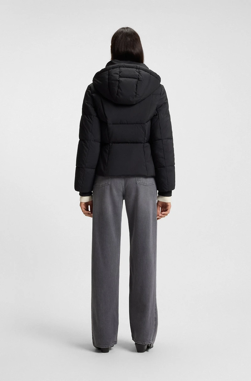 Piping-detail jacket with padding