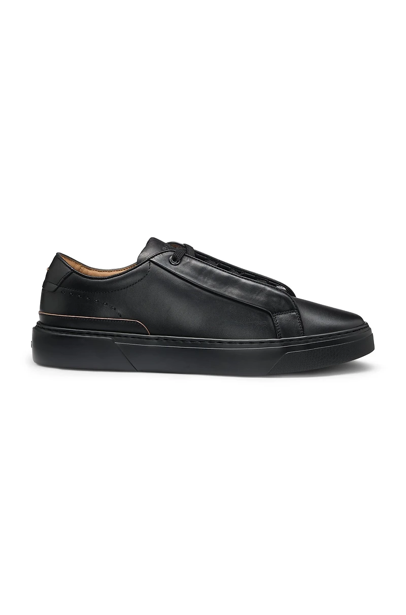 Gary leather trainers with hidden laces