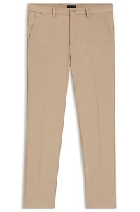 Melange slim-fit trousers stretch dobby