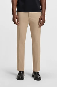Melange slim-fit trousers stretch dobby