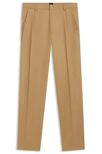 Relaxed-fit cropped pants stretch-cotton twill