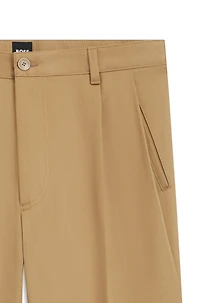 Relaxed-fit cropped pants stretch-cotton twill