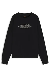 Cotton-terry sweatshirt with logo detail