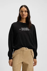 Cotton-terry sweatshirt with logo detail