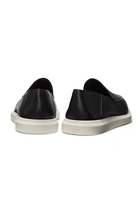 Leather loafers with rubber outsole