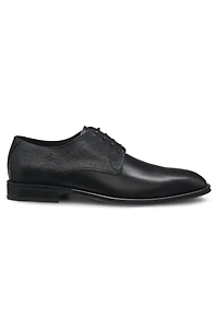 Structured and plain Derby shoes leather
