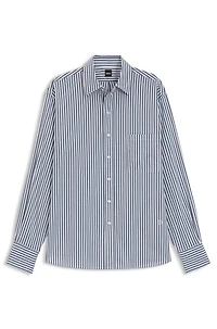 Cotton blouse with vertical stripes