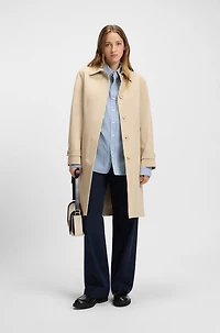 Cotton blouse with vertical stripes