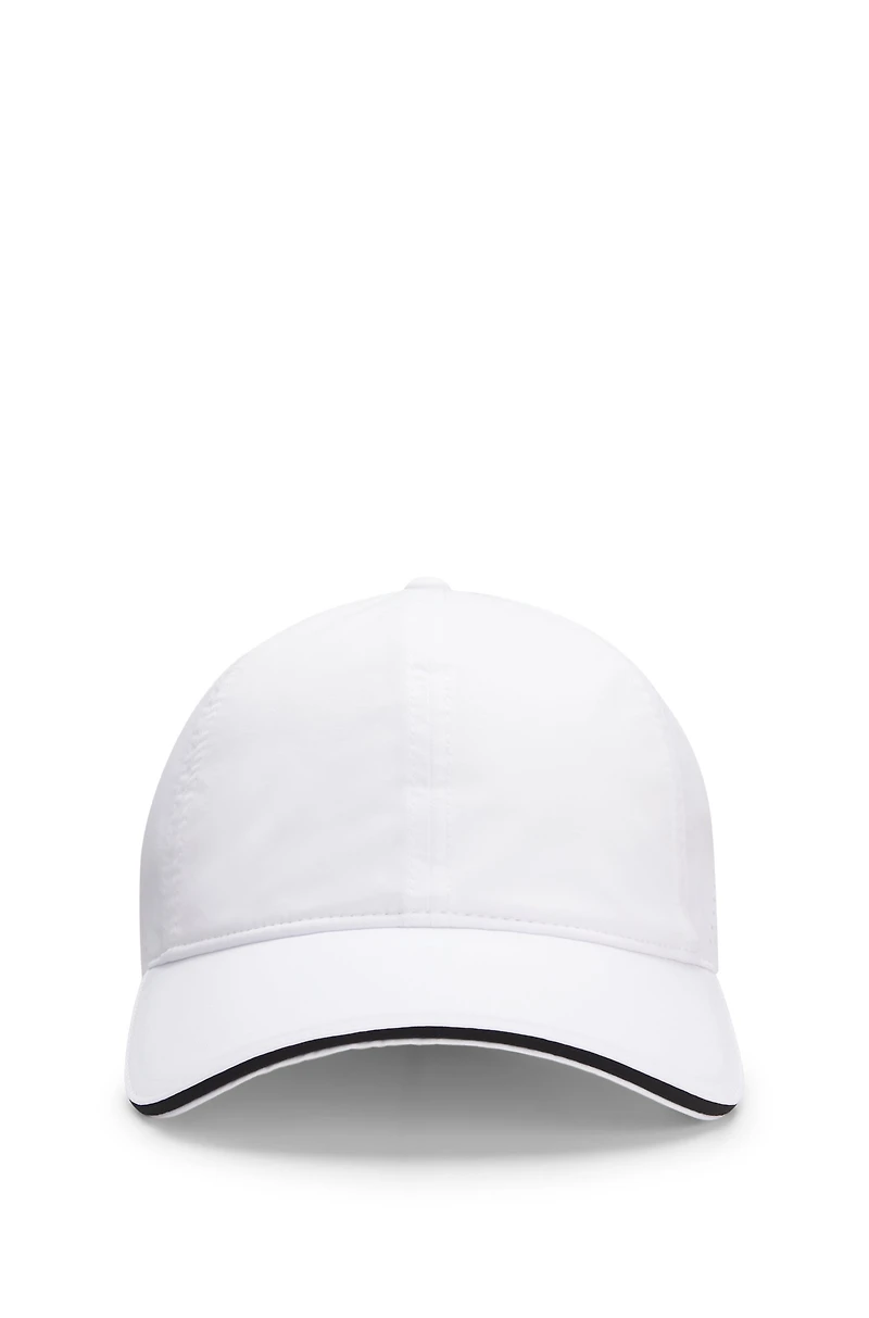 Gloss-logo cap in taffeta