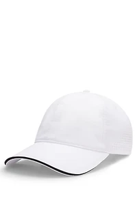 Gloss-logo cap in taffeta