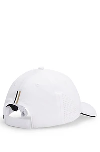 Gloss-logo cap in taffeta