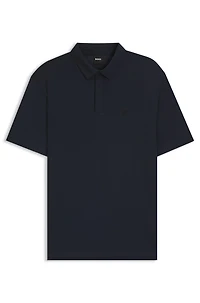 Performance polo shirt with Double B monogram trim