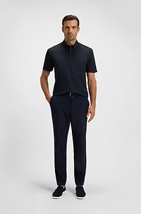 Performance polo shirt with Double B monogram trim