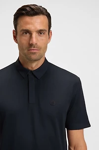 Performance polo shirt with Double B monogram trim