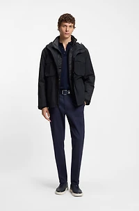 Water-repellent jacket with padded inner