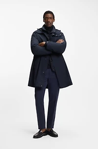 Padded-inner jacket with water-repellent finish