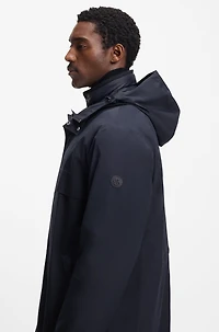Padded-inner jacket with water-repellent finish