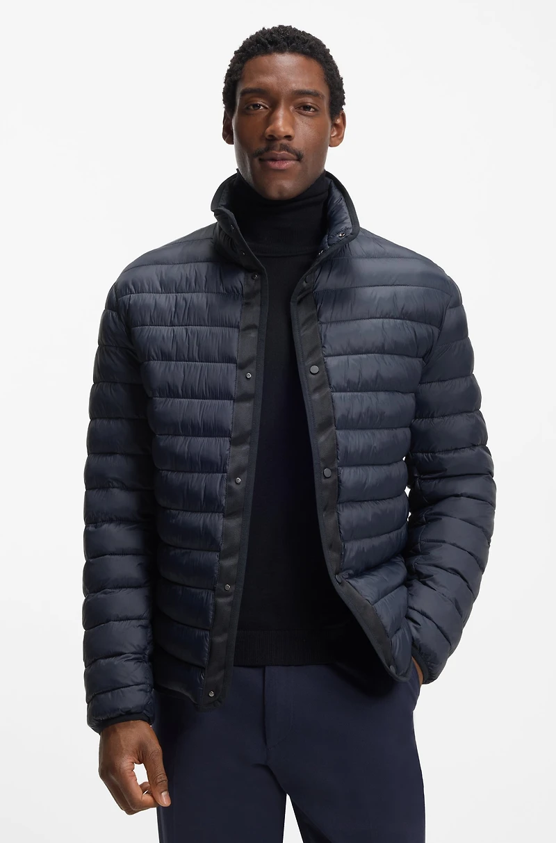 Padded-inner jacket with water-repellent finish