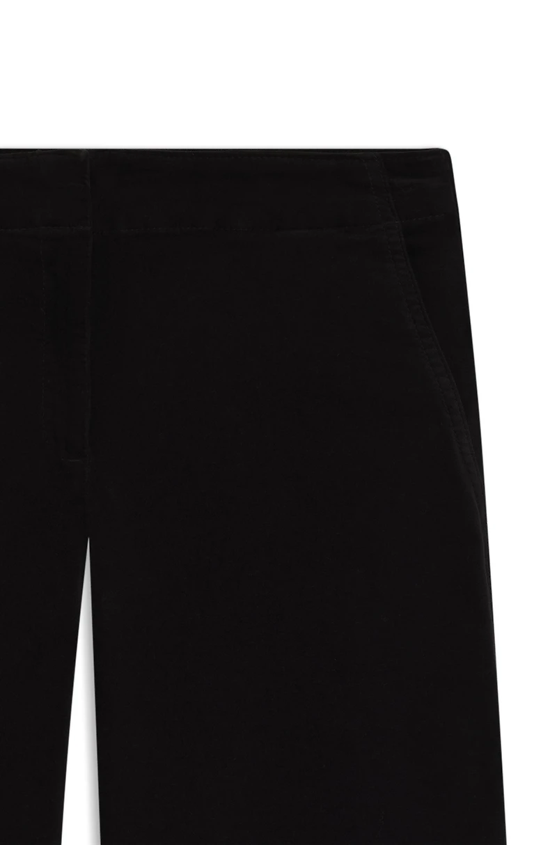 Straight-leg trousers stretch-cotton velvet