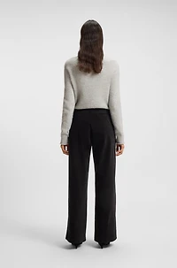 Straight-leg trousers stretch-cotton velvet