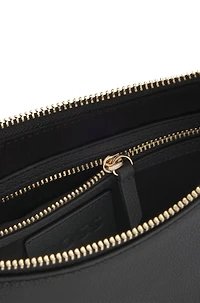 Leather crossbody bag with Double B monogram
