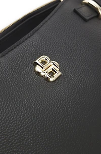 Leather tote bag with Double B monogram