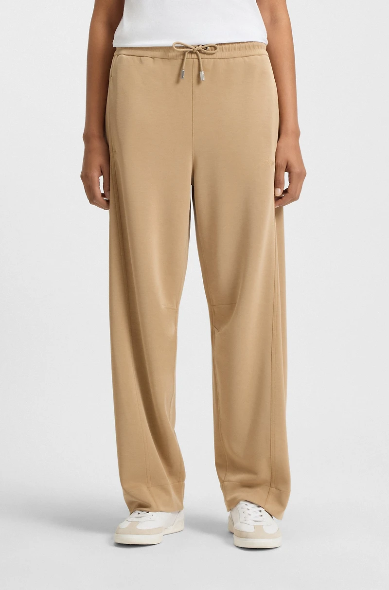 Embroidered-logo tracksuit bottoms with balloon shape