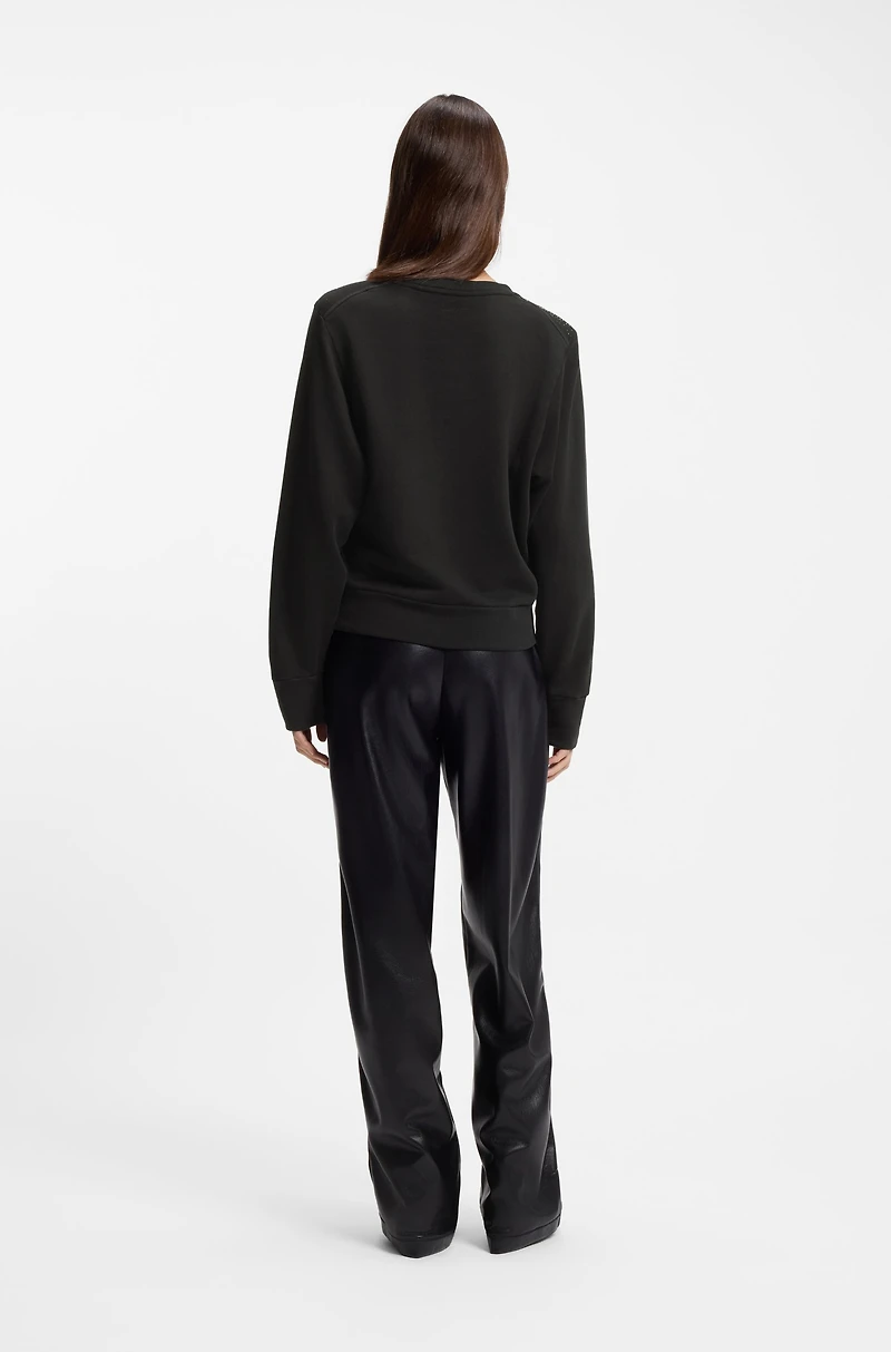 Crystal-artwork sweatshirt cotton terry