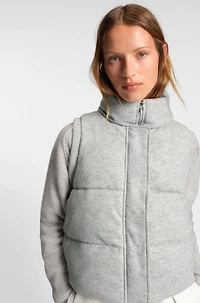 Padded gilet virgin wool and cashmere