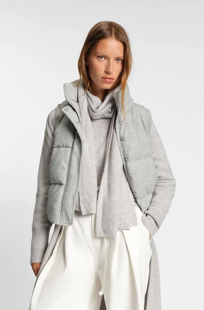 Padded gilet virgin wool and cashmere