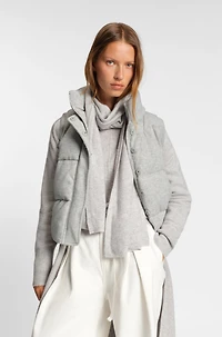 Padded gilet virgin wool and cashmere