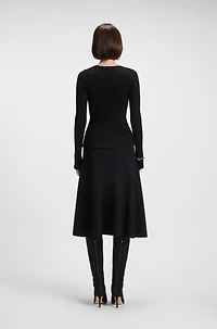 Knitted sweater with two-tone pattern