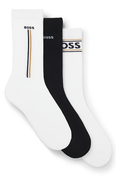 Three-pack of logo-detail socks in a short length