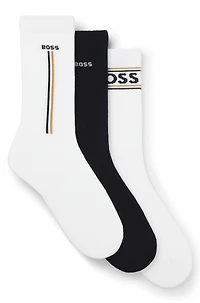 Three-pack of logo-detail socks in a short length