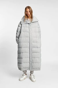 Padded coat virgin wool and cashmere
