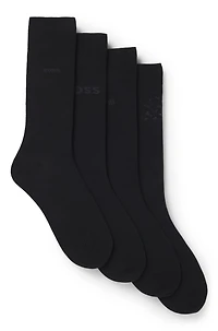 Four-pack of branded socks in a regular length