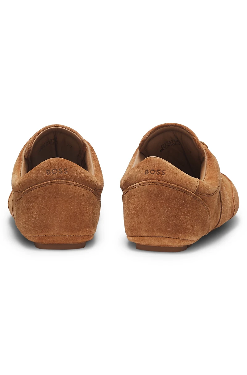 Suede trainers with Double B monogram