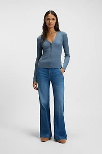 Suede trainers with Double B monogram