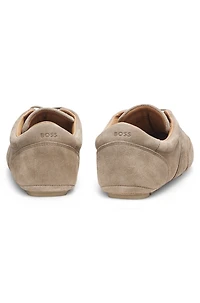Suede trainers with Double B monogram