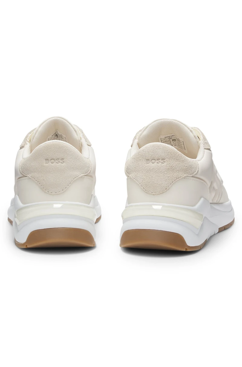 Trainers with stitched Double B monogram