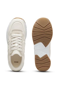 Trainers with stitched Double B monogram