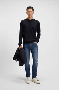 Blue slim-fit jeans performance denim