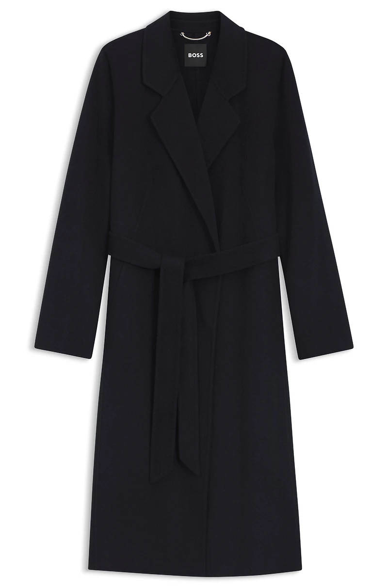 Wool-blend coat a slim fit