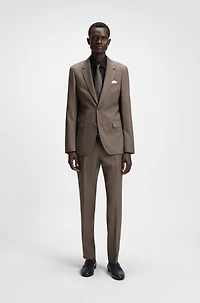 Tumbled-leather loafers with penny trim