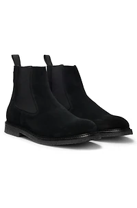 Elasticated-panel Chelsea boots suede