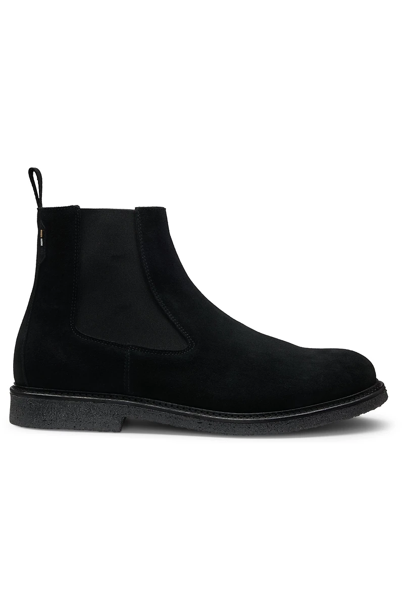 Elasticated-panel Chelsea boots suede