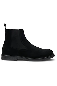 Elasticated-panel Chelsea boots suede