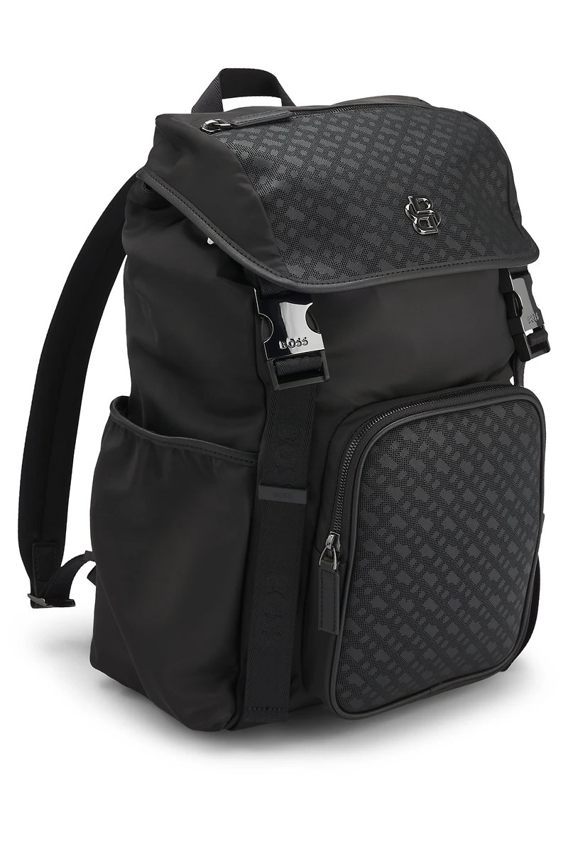 Twill backpack with Double B monogram
