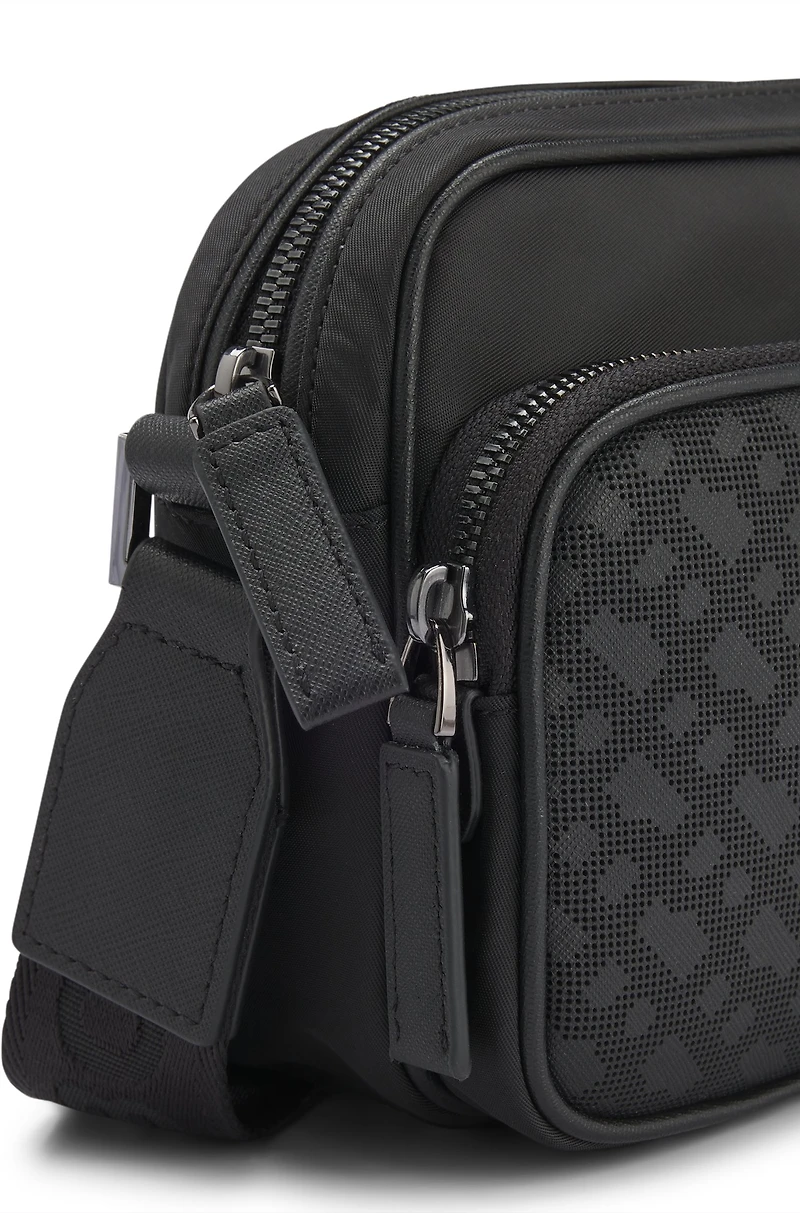 Crossbody bag with monogram pattern