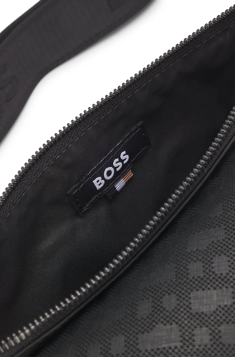 Belt bag with monogram pattern